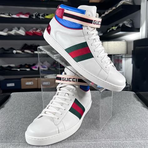 gucci ace high top white|Gucci ace sneakers women.